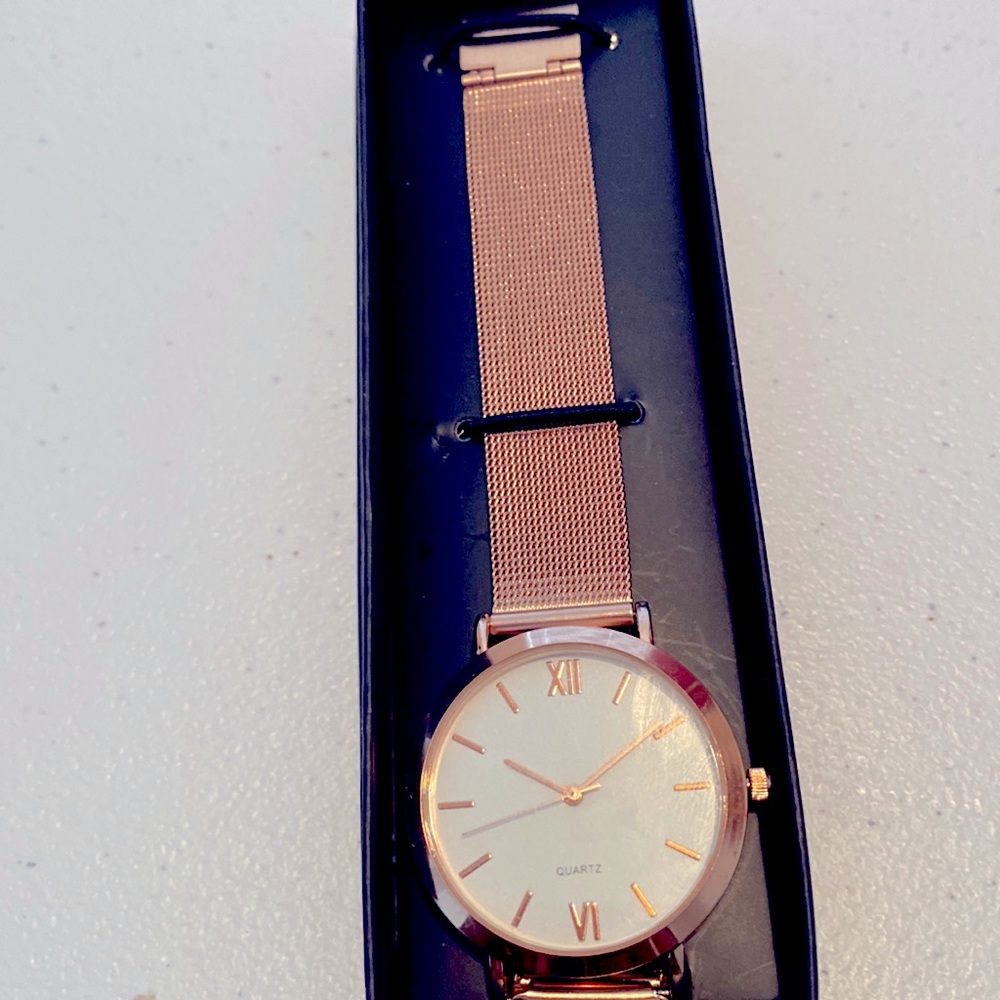 Rose gold watch